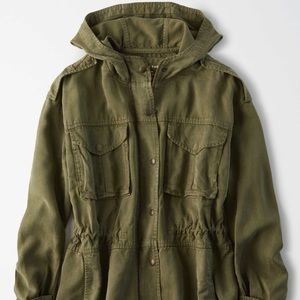Women’s American Eagle Hooded Military Jacket